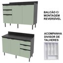 Ver imagem 5 de Armário de Cozinha Completa Modulada Reta 6 Peças 180cm Cz1203 Begônia Tecnomóbili