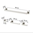 Ver imagem 4 de Kit Acessórios Banheiro Lavabo Luxo 4 Peças Níquel Escovado