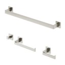 Ver imagem 2 de Kit Acessórios Banheiro Lavabo Luxo 4 Peças Níquel Escovado