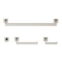 Ver imagem 3 de Kit Acessórios Banheiro Lavabo Luxo 4 Peças Níquel Escovado