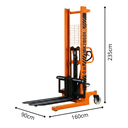 Ver imagem 4 de Empilhadeira Manual Hidráulica 2 Ton 1,6m Mke2000 com Garfos Ajustáveis para Paletes Muke Tools