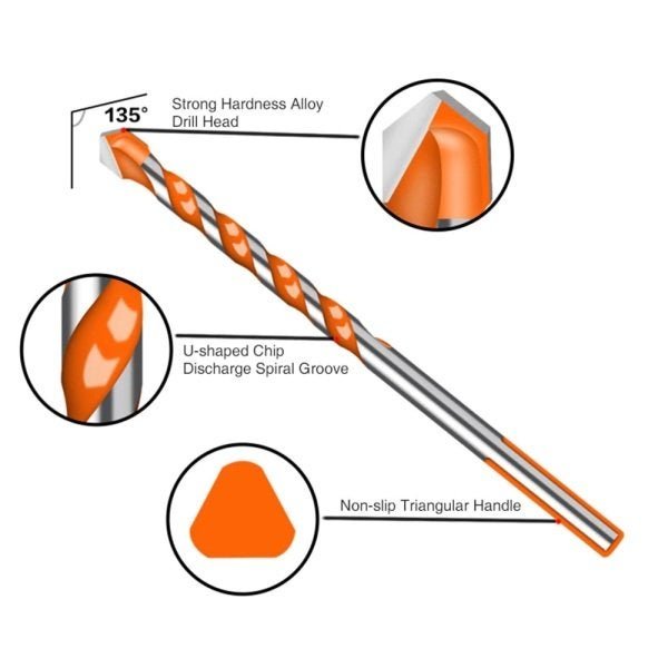 Kit 10 Broca de Torção Triangular Multifuncional 6Mm - 4