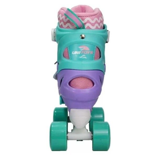 Patins 4 Rodas + Kit de Segurança Unitoys 34 Ao 37 - Violeta - 2