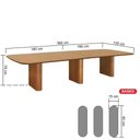 Ver imagem 5 de Conjunto Mesa de Jantar Grand Mesa 16 Lugares Tampo em MDF com Cadeiras Estofadas 360x135cm