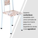 Ver imagem 6 de Conjunto para Sala de Jantar com 1 Mesa Granito e 4 Cadeiras Lara Branco/Botanic Bege