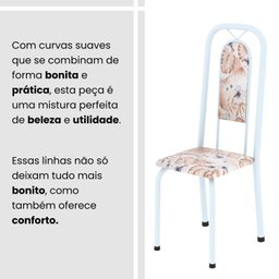 Conjunto para Sala de Jantar com 1 Mesa Granito e 4 Cadeiras Lara - 7