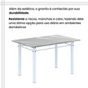 Ver mais imagens de Conjunto para Sala de Jantar com 1 Mesa Granito e 4 Cadeiras Lara Branco/Botanic Bege