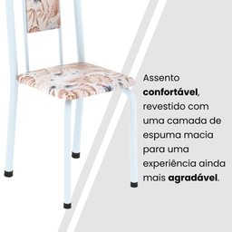 Conjunto para Sala de Jantar com 1 Mesa Granito e 4 Cadeiras Lara - 6