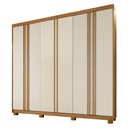 Ver imagem 1 de Guarda Roupa Lisboa 6 Portas Ripado 4 Gavetas 10 Prateleiras - Benetil