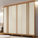 Ver imagem 2 de Guarda Roupa Lisboa 6 Portas Ripado 4 Gavetas 10 Prateleiras - Benetil