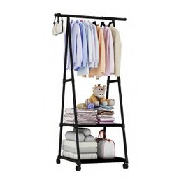 Arara de Roupas Sapateira Cabideiro Closet Multifuncional Prateleira Organização Casa com Rodas - 6