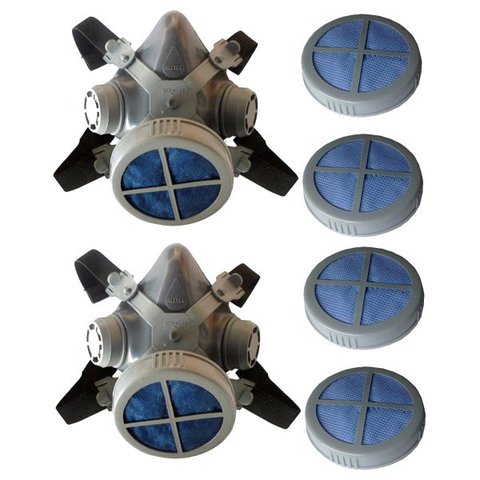 Kit Máscaras respiratórias Mastt 1/4 facial e filtros pó
