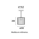 Ver imagem 2 de Pendente Blumenau Aramado Redondo Bronze