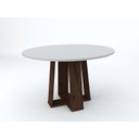 Ver imagem 1 de Mesa de Jantar Redonda Isabela 1,35m Alamo/off White - New Ceval