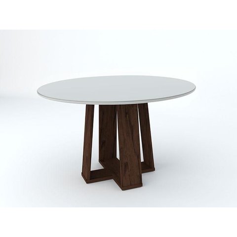 Mesa de Jantar Redonda Isabela 1,35m Alamo/off White - New Ceval