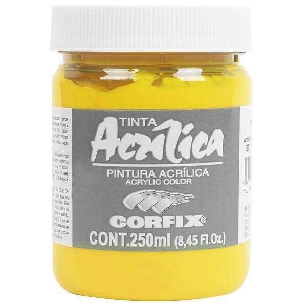 Tinta Acrílica Corfix Amarelo Cádmio (Imit) 123 G1 250Ml