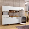 Cozinha Completa Alfa 8 Portas Arte Móveis Freijó Branco - 1