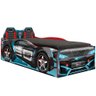 Bicama Infantil com Proteção Lateral Quarto Speed Run Led P04 Vermelho Azul - Lyam Decor - 4
