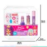 Kit Maquiagem Infantil Estojo Corajosa Com Batom Esmalte Gloss Adesivo Menina Magia de Princesa Sell - 5