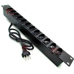 Régua Elétrica Calha Rack 20A Tomadas 12 Saídas Padrão 2p+t - 1