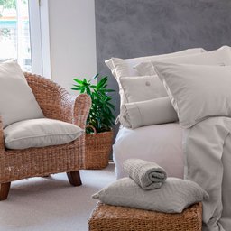 Capa de Duvet Lino Gris - Queen Blue Gardenia - 2