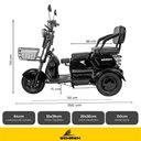 Ver imagem 7 de Triciclo Elétrico Motorizado 800w até 3 Lugares Dispensa Cnh Wehawk Mult 3 2025