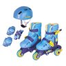 Patins Tri-line/ In-line com Acessórios Azul Claro 30/33 - Fenix - 1