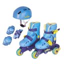 Ver imagem 1 de Patins Tri-line/ In-line com Acessórios Azul Claro 30/33 - Fenix