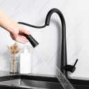 Ver imagem 3 de Torneira Monocomando Extensível Preto Fosco de Cozinha