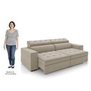 Ver imagem 5 de Sofá Retrátil Reclinável 4 Lugares 290cm Vick M22 Suede Bege - Mpozenato