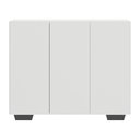 Ver imagem 3 de Gabinete Banheiro 3 Portas 90Cm Multimóveis Mp5031 Branco/Preto