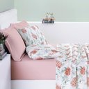 Ver imagem 4 de Jogo de Lençol King Cotton Select Estampado 200 Fios 4 Peças - Hortência - 80% Algodão 20% Poliéster