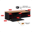 Ver imagem 5 de Rack Suspenso Home Tv 32" Bancada Flutuante Canadá 90cm Porta Nicho Eletrônico Sala Quarto Pequeno