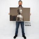 Ver imagem 2 de Quadro Decorativo em Canvas Buda TaColado Moldura Flutuante 4,5cm Freijó 90 x 60cm