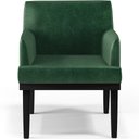 Ver imagem 6 de Kit 04 Poltronas Decorativas Sala de Estar Base Preto Beatriz W01 Facto Verde Musgo - Lyam Decor