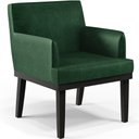 Ver imagem 3 de Kit 04 Poltronas Decorativas Sala de Estar Base Preto Beatriz W01 Facto Verde Musgo - Lyam Decor
