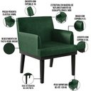 Ver imagem 4 de Kit 04 Poltronas Decorativas Sala de Estar Base Preto Beatriz W01 Facto Verde Musgo - Lyam Decor