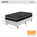 Ver imagem 2 de Cama Box Branca + Colchão Solteiro Ortho Suport Ortopédico Espuma D33 Pillow Paparazzi 88x188x65cm