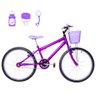 Bicicleta Feminina Aro 24 Alumínio Colorido + Kit Passeio FlexBikes - 1