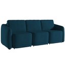 Ver imagem 1 de Sofá Cama Casal para Sala 246cm Polska K04 Veludo Azul - Mpozenato