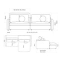 Ver imagem 3 de Sofá Denver 1,94m em Bouclé Alaska Natural - Home Mobily