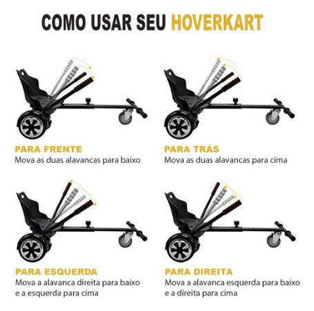 Hoverkart para Hoverboard Carrinho Ajustável 6,5 a 10 - 7