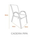 Ver imagem 3 de Kit com 4 Cadeiras de Alumínio para Jardim Pipa e Mesa em Alumínio e Tampo em Vidro Arpoador Cinza