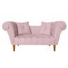 Namoradeira Recamier Sofá Decorativo 02 Lugares Dubai Corano Rosa Bebe - Incasa Decor - 1