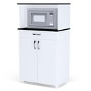 Ver imagem 1 de Balcão Multiuso para Microondas e Forno Carina Branco - Ajl Móveis