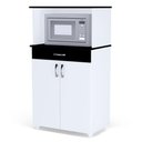 Ver imagem 2 de Balcão Multiuso para Microondas e Forno Carina Branco - Ajl Móveis