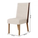 Ver imagem 4 de Mesa de Jantar 6 Lugares Isabella com Vidro Nature/off White/courano/linho - Panorama Móveis