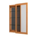 Ver imagem 6 de Cristaleira Bar com Nicho Sala de Estar Bacco Prateleira em Vidro com Espelho Imbuia