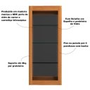 Ver imagem 3 de Cristaleira Bar com Nicho Sala de Estar Bacco Prateleira em Vidro com Espelho Imbuia