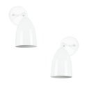 Ver imagem 1 de Kit 2 Arandelas Aluminio Vegas Branco sala quarto corredor